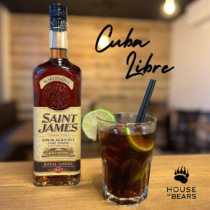 Cuba libre House of bears avec rhum antillais. Bar lyon 7