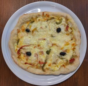 Pizza artisanale poulet curry chez votre bar house of bears lyon 7